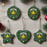 Pringle Tartan Crest Christmas Ceramic Ornament