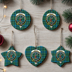 Rollo Ancient Tartan Crest Christmas Ceramic Ornament