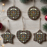 Scott Brown Ancient Tartan Crest Christmas Ceramic Ornament
