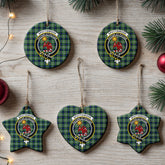 Spottiswood Tartan Crest Christmas Ceramic Ornament