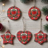 Stewart (Stuart) of Bute Tartan Crest Christmas Ceramic Ornament