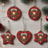 Stewart of Appin Modern Tartan Crest Christmas Ceramic Ornament