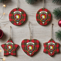 Stewart of Appin Modern Tartan Crest Christmas Ceramic Ornament