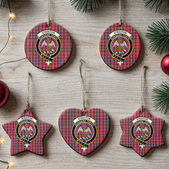 Straiton Tartan Crest Christmas Ceramic Ornament