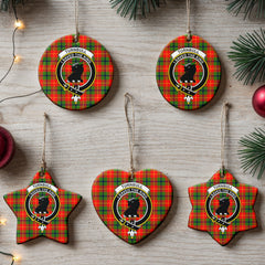 Turnbull Dress Tartan Crest Christmas Ceramic Ornament