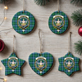 Urquhart Ancient Tartan Crest Christmas Ceramic Ornament