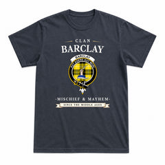Barclay Dress Modern Tartan Crest Mischief and Mayhem T-shirt