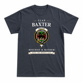 Baxter Modern Tartan Crest Mischief and Mayhem T-shirt