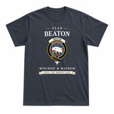 Beaton Modern Tartan Crest Mischief and Mayhem T-shirt
