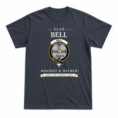 Bell of the Borders Tartan Crest Mischief and Mayhem T-shirt