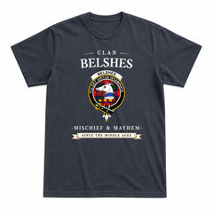 Belshes Tartan Crest Mischief and Mayhem T-shirt