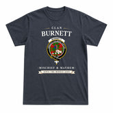 Burnett Ancient Tartan Crest Mischief and Mayhem T-shirt