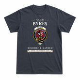 Byres Tartan Crest Mischief and Mayhem T-shirt