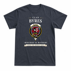 Byres Tartan Crest Mischief and Mayhem T-shirt