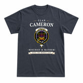 Cameron of Erracht Modern Tartan Crest Mischief and Mayhem T-shirt