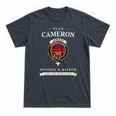 Cameron of Lochiel Modern Tartan Crest Mischief and Mayhem T-shirt