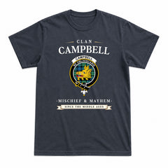 Campbell Ancient 01 Tartan Crest Mischief and Mayhem T-shirt