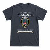 Clelland Tartan Crest Mischief and Mayhem T-shirt