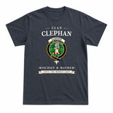 Clephan (or Clephane) Tartan Crest Mischief and Mayhem T-shirt