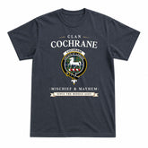 Cochrane Ancient Tartan Crest Mischief and Mayhem T-shirt