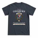 Cockburn Modern Tartan Crest Mischief and Mayhem T-shirt