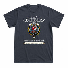 Cockburn Modern Tartan Crest Mischief and Mayhem T-shirt