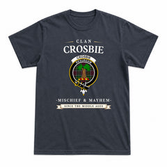 Crosbie Tartan Crest Mischief and Mayhem T-shirt