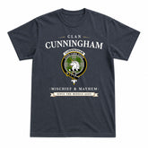 Cunningham Dress Green Dancers Tartan Crest Mischief and Mayhem T-shirt