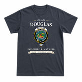 Douglas Ancient Tartan Crest Mischief and Mayhem T-shirt
