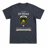 Dundas Modern Tartan Crest Mischief and Mayhem T-shirt