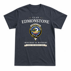 Edmonstone Tartan Crest Mischief and Mayhem T-shirt