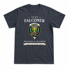 Falconer Tartan Crest Mischief and Mayhem T-shirt