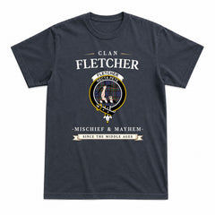 Fletcher of Dunans Tartan Crest Mischief and Mayhem T-shirt