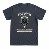 Forsyth Modern Tartan Crest Mischief and Mayhem T-shirt
