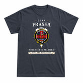 Fraser (of Lovat) Modern Tartan Crest Mischief and Mayhem T-shirt