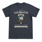 Galbraith Ancient Tartan Crest Mischief and Mayhem T-shirt