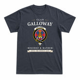 Galloway Red Tartan Crest Mischief and Mayhem T-shirt