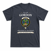 Gordon Old Ancient Tartan Crest Mischief and Mayhem T-shirt
