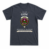 Gow (of Skeoch) Tartan Crest Mischief and Mayhem T-shirt