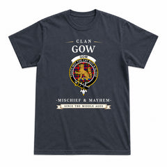 Gow (or McGouan) Tartan Crest Mischief and Mayhem T-shirt