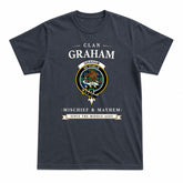 Graham of Menteith Ancient Tartan Crest Mischief and Mayhem T-shirt