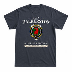 Halkerston Tartan Crest Mischief and Mayhem T-shirt