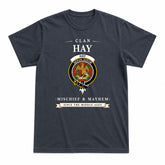 Hay Ancient Tartan Crest Mischief and Mayhem T-shirt