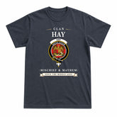 Hay Modern Tartan Crest Mischief and Mayhem T-shirt