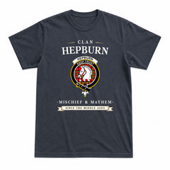 Hepburn Tartan Crest Mischief and Mayhem T-shirt