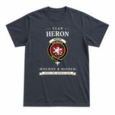 Heron Tartan Crest Mischief and Mayhem T-shirt