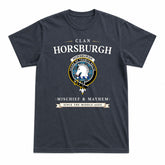 Horsburgh Tartan Crest Mischief and Mayhem T-shirt