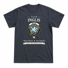 Inglis Ancient Tartan Crest Mischief and Mayhem T-shirt