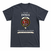 Innes Modern Tartan Crest Mischief and Mayhem T-shirt