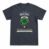 Irvine Ancient Tartan Crest Mischief and Mayhem T-shirt